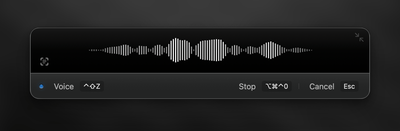 SuperWhisper screenshot